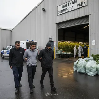 Police raid uncovers large cannabis grow operation with over 1000 plants seized in Waltham property.