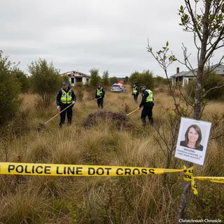 A crime news photograph from Christchurch Chronicle