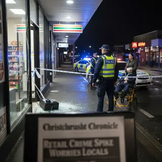 Workers injured after two armed robberies occur in Christchurch on Monday night.