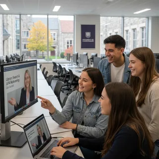 Online workshop interface showing the University of Canterbury logo and details about library search and APA referencing workshops.