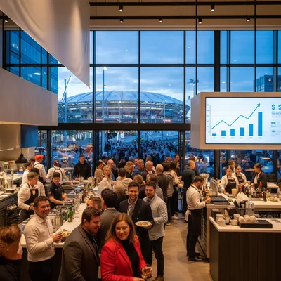 Modern Christchurch storefront with bustling activity, reflecting a successful weekend of record sales.