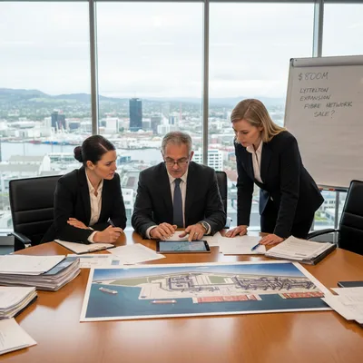 A business news photograph from Christchurch Chronicle