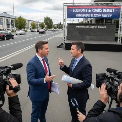 New Zealand politicians Matt Doocey and Dan Rosewarne in a head-to-head debate on the economy.