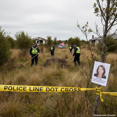 A crime news photograph from Christchurch Chronicle