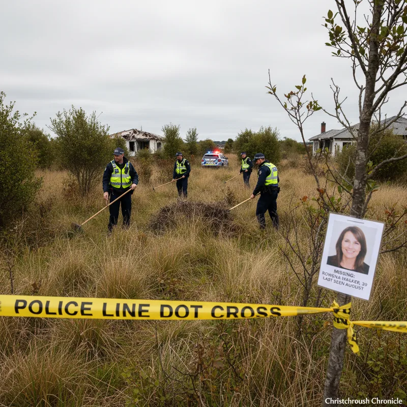 A crime news photograph from Christchurch Chronicle